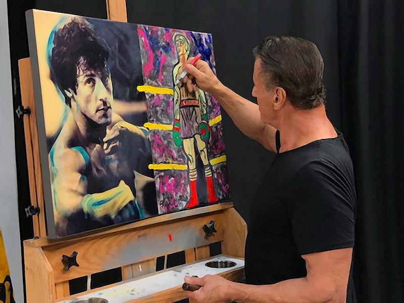 This image has an empty alt attribute; its file name is stallone-painting-triumph-of-the-champion.jpeg